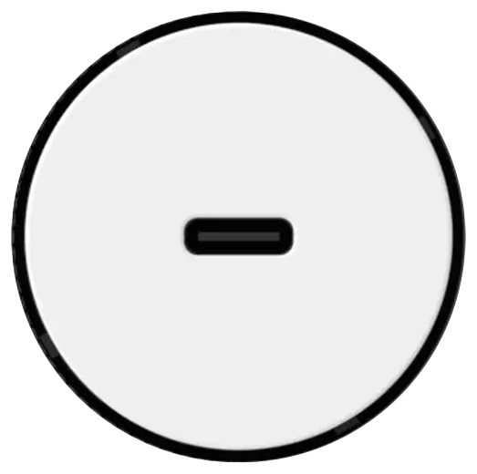 Bocci 22 System flush round USB-C charger with drywall mounting plate in White (22.3.11S)