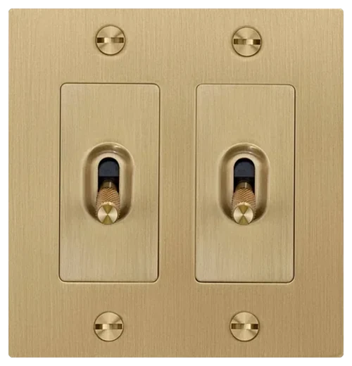 Buster + Punch 2G toggle switch in Brass (NTG-053822)