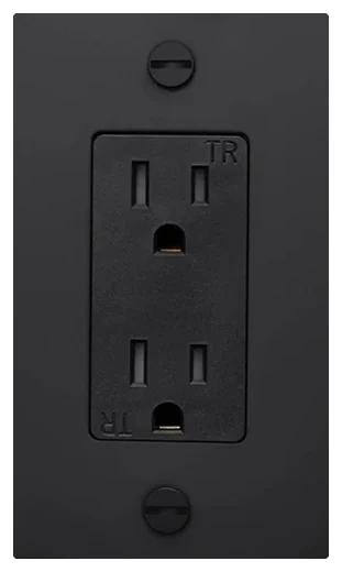 Buster + Punch 1G duplex outlet in Black (NSC-023807)