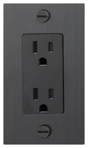 Buster + Punch 1G duplex outlet in Smoked Bronze (NSC-093806)