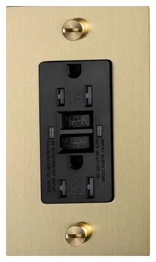 Buster + Punch 1G GFCI duplex outlet in Brass (NSC-053802)