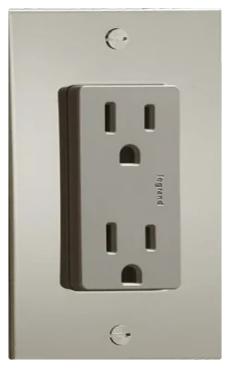 Forbes & Lomax duplex outlet plate in Nickel Silver
