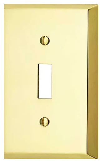 House of Antique Hardware Traditional forged brass toggle switch plate in Unlacquered Brass (R-010II-FBSP-T-UN)
