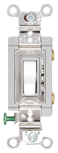 Hubbell Industrial toggle switch in White (HBL1221W)