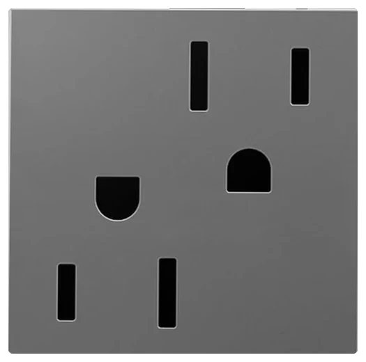 Legrand adorne dual tamper-resistant outlet in Magnesium (ARTR152M4)