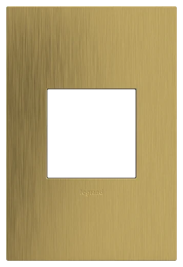 Legrand adorne screwless wall plate in Brushed Satin Brass (AWC1G2BSB4)