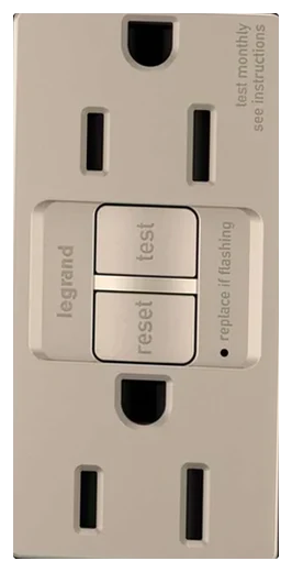 Legrand radiant self-test tamper-resistant GFCI in Nickel (1597TRNICC4)