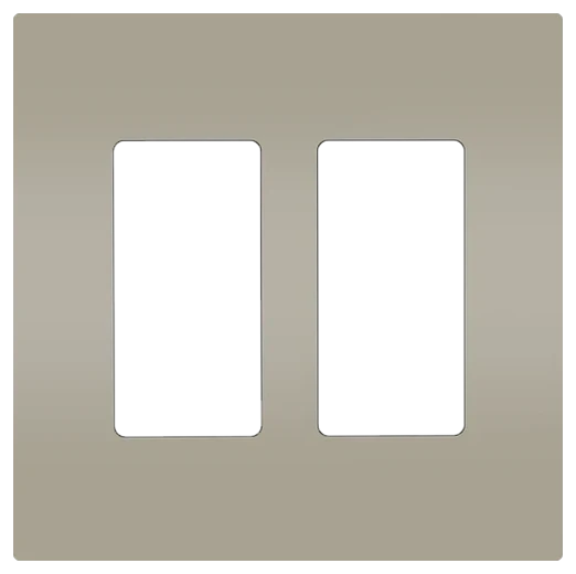Legrand radiant screwless wall plate, 2-gang in Nickel (RWP262NICC6)
