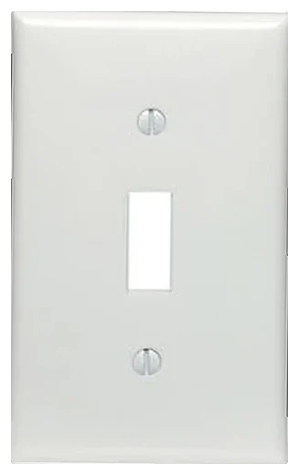 Leviton toggle wallplate in White (80701-W)