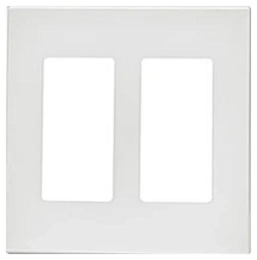 Leviton Decora Plus screwless wallplate, 2-gang in White (80309-SW)