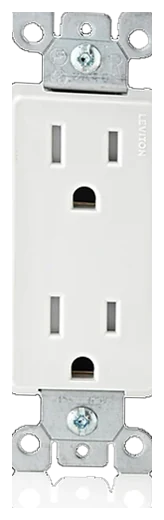 Leviton Decora tamper-resistant duplex outlet in White (T5325-W)