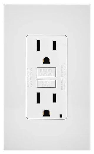 Leviton SmartlockPro slim self-test GFCI receptacle in White (GFNT1-W)