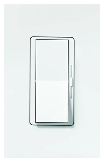 Lutron Diva LED+ paddle dimmer with slider in Gloss White (DVCL-153P-WH)