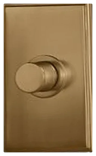 Rejuvenation Classic dimmer with knob and solid brass plate in Aged Brass (7319467)