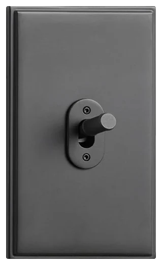 Rejuvenation Classic toggle switch with solid brass plate in Oil Rubbed Bronze (1550366)